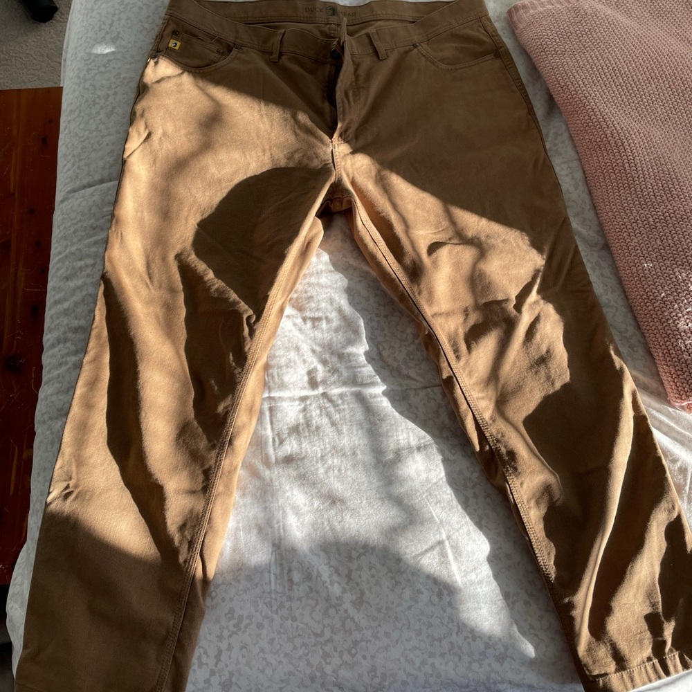 5 pocket pants. Duck head pants.